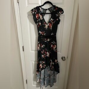 Small floral asymmetrical dress